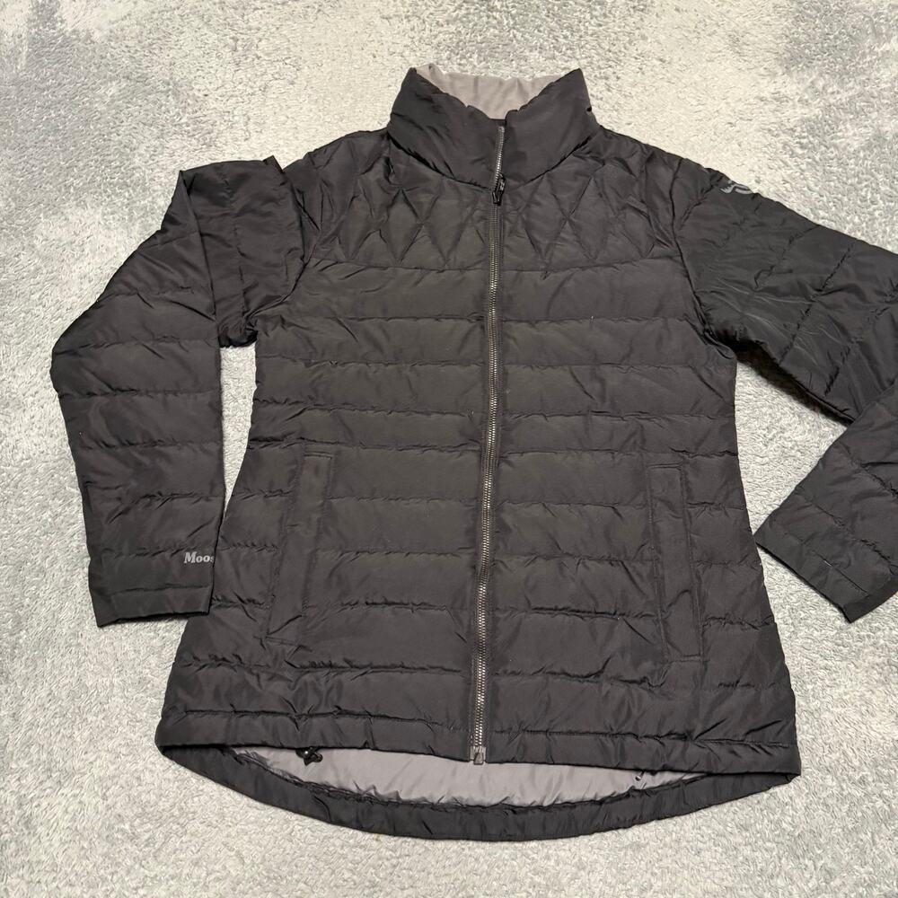 MooseJaw Down Puffer Jacket Womens Small Black Coat